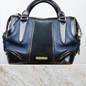 Burberry Black and Blue Satchel